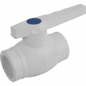 Политэк Кран пластиковый шаровой полнопроходной 63 белые