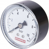 RIM-0009-631008 ROMMER Манометр аксиальный. Корпус Dn 63 мм 1/4 , 0...10 бар, кл.2.5